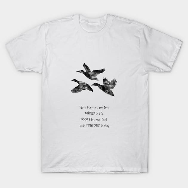 Flying ducks T-Shirt by RosaliArt